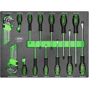 30-OS. KRUVIKEERAJATE JA L-TORX/L-KUUSKANT KOMPLEKT PU-PANEELIS JBM