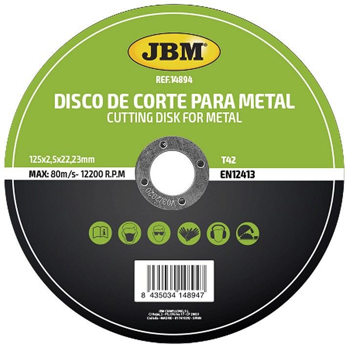 MONOKRISTALL ALUMIINIUMOKSIID LÕIKEKETAS METALLILE/TERASELE 125X2.5MM JBM