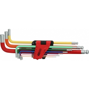 L-KUUSKANTVÕTMETE KOMPLEKT KUULOTSAGA 1,5-10MM, VÄRVILISED KS TOOLS