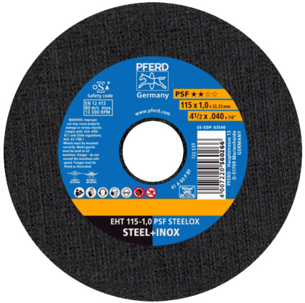 LÕIKEKETAS TERAS/INOX 115X1,0MM PFERD