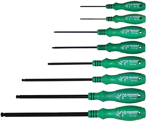 8-OS. KUUSKANT KUULPEAGA KRUVIKEERAJATE KOMPL. 2-10MM, MOSIV ERITERAS, ROHELINE 1K PEA BEARGRIP