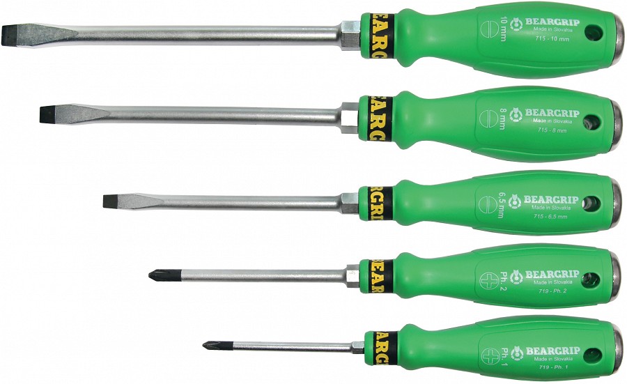 5-OS. LÖÖKKRUVIKEERAJATE KOMPLEKT PH-PZ, ROHELINE 1K PEA BEARGRIP