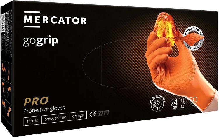 TÖÖKINDAD 1TK NITRIIL TUGEV, STRUKTUURNE, ORANZ XL 1TK (KARP 100TK) TRIUMF