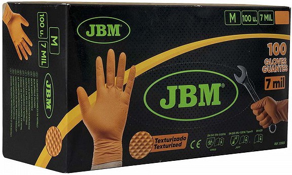 TÖÖKINDAD NITRIIL STRUKTUURNE "FORCE ORANGE HD 7,0MIL", ORANZ M 100TK JBM