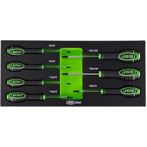 7-OS. TORX KRUVIKEERAJATE KOMPLEKT "J-GRIP", PU-PANEELIS JBM*