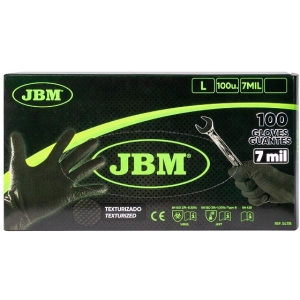 TÖÖKINDAD NITRIIL STRUKTUURNE "FORCE BLACK HD 7,0MIL", MUST L 100TK JBM