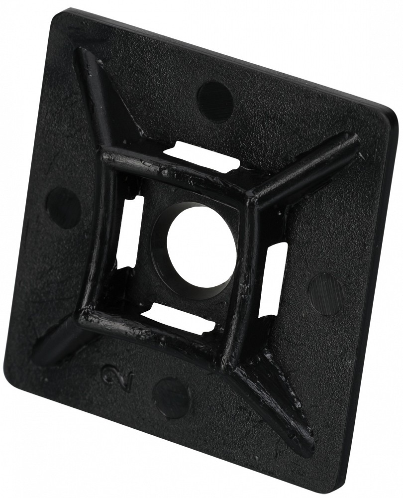 JUHTMEVITSA KINNITUSANKUR LIIMIGA/KRUVIGA 27,7X27,7 Ø5,3 MUST 100TK M+