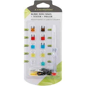 KAHVELKAITSMETE 10-OS. KOMPLEKT "MINI" + TESTER 6-24V CARMOTION