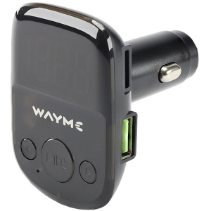 VOLTMEETER + 2XUSB KIIRLAADIJA + FM TRANSMITTER + HANDS FREE 12/24V 25W WAYME