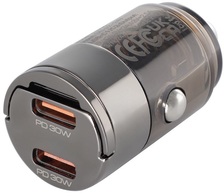 SIGARETISÜÜTAJA KIIRLAADIJA NANO 2X USB-C PD MAX 30W, 12V/24V WAYME