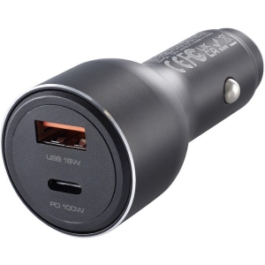 SIGARETISÜÜTAJA PESASSE KIIRLAADIJA 2X USB/USB-C MAX 100W, 12V/24V WAYME