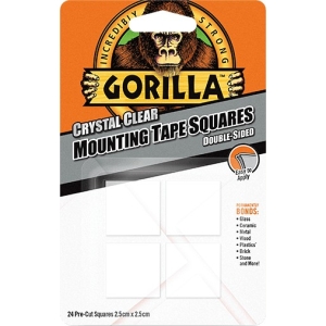 GORILLA TEIP "MOUNTING TAPE SQUARES" 25X25MM 24TK NORDIC