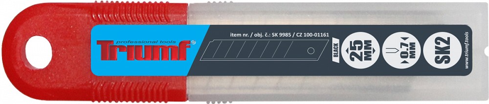 VARUTERAD 25MM, 10TK 25X0,7MM MAALRINOALE, SK2, BLACK TRIUMF