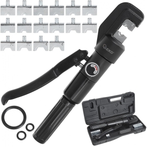 15-OS. HÜDRAULILINE KAABLIKINGADE PRESS 6T + ADAPTERID 4-70MM2 GEKO