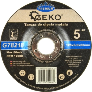 LIHVKETAS METALLILE/TERASELE 125X6,0X22,2MM PREMIUM GEKO