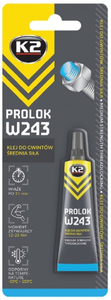 K2 PROLOK W245 MEDIUM STRENGHT ANAEROOBNE SININE KEERMELIIM 6ML