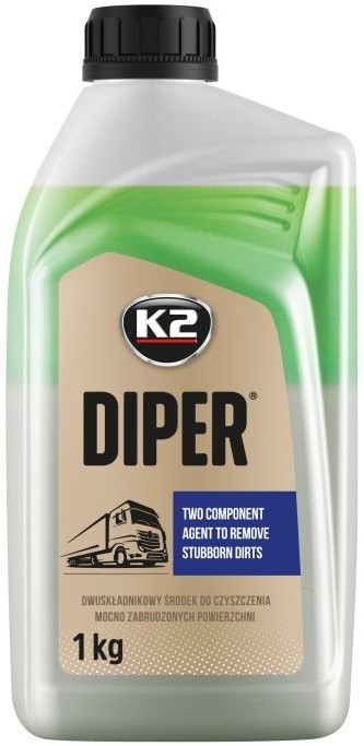K2 DIPER KAHEKOMPONENTNE PUHASTUSVAHEND 1L KONTS
