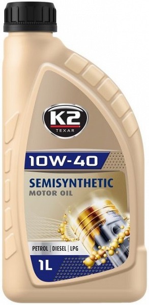 K2 10W40 SEMISYNTHETIC XL API SL/CF/CF-4 1L (POOLSÜNT.)