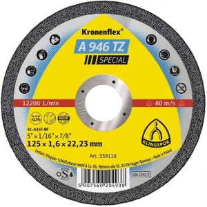 LÕIKEKETAS 125X1,6X22,23MM "KRONENFLEX" A946TZ, RST/METALL KLINGSPOR