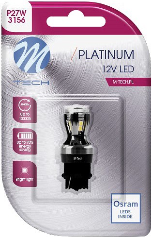 12V/24V P27W LED PIRN 3,9W 3156 CANBUS PLATINUM BLISTER 1TK (OSRAM LED) M-TECH