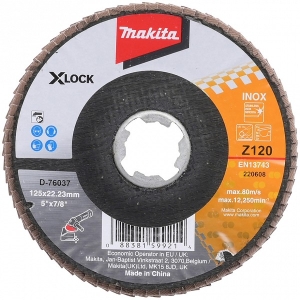 LAMELLKETAS X-LOCK 125MM Z120 METALL, RST, VÄRVILINE METALL MAKITA