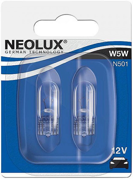 12V T10 PIRN 5W W2,1X9,5D W5W BLISTER 2TK NEOLUX