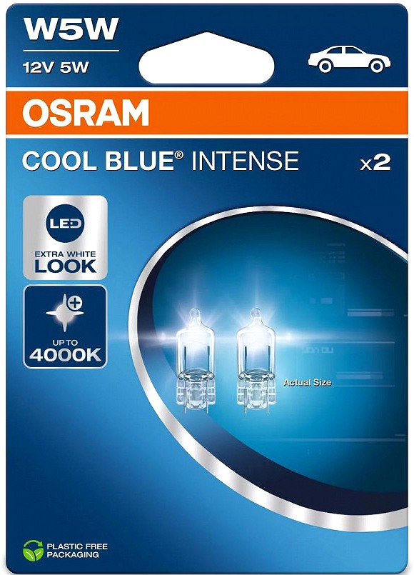 12V T10 PIRN 5W W2,1X9,5D W5W 4000K COOL BLUE INTENSE BLISTER 2TK OSRAM
