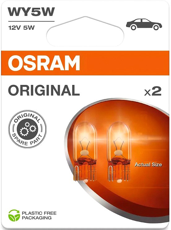 12V T10 PIRN 5W W2,1X9,5D WY5W KOLLANE ORIGINAL BLISTER 2TK OSRAM