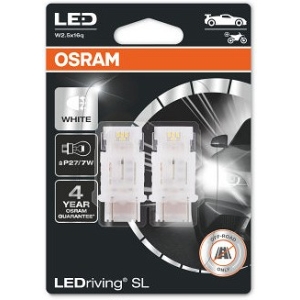 12V W2,5X16Q LED PIRN 1,7W P27/7W VALGE 6000K LEDRIVING SL BLISTER 2TK OSRAM