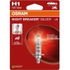 12V H1 PIRN 55W P14,5S NIGHT BREAKER SILVER +100% BLISTER 1TK OSRAM