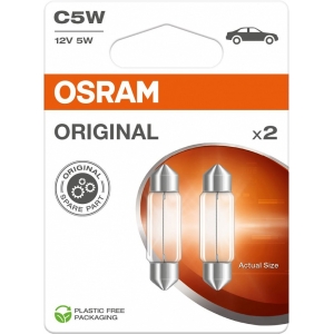 12V SV8,5-8 PIRN 5W 36MM C5W ORIGINAL BLISTER 2TK OSRAM