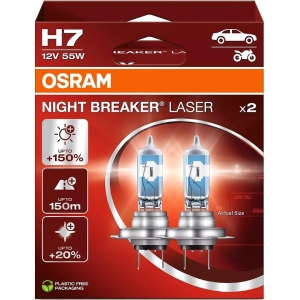 12V H7 PIRN 55W PX26D NIGHT BREAKER LASER II +150% 2TK OSRAM