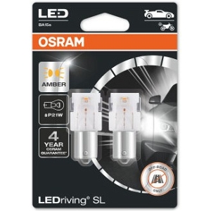 12V BA15S LED PIRN 1,3W P21W KOLLANE LEDRIVING SL BLISTER 2TK OSRAM