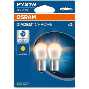 12V BAU15S PIRN 21W PY21W DIADEM CHROME BLISTER 2TK OSRAM