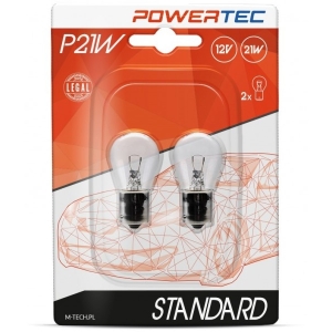 12V BA15S PIRN 21W P21W POWERTEC BLISTER 2TK M-TECH
