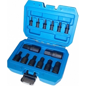 14-OS. 1/4"+3/8"+1/2" LÜHIKESTE LÖÖK-KUUSKANTOTSIKUTE KOMPL. 2.5-19MM TRIUMF