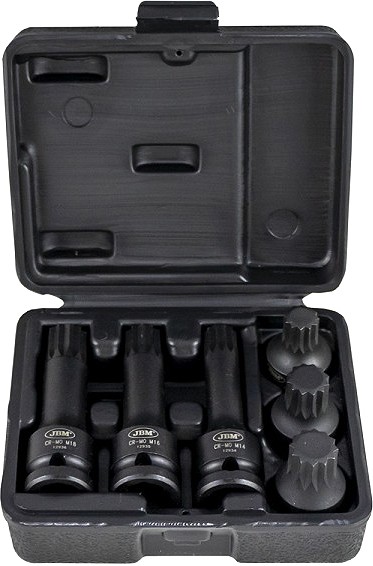 6-OS. 1/2" XZN 12-TÄHIK LÖÖKOTSIKUTE KOMPLEKT JBM