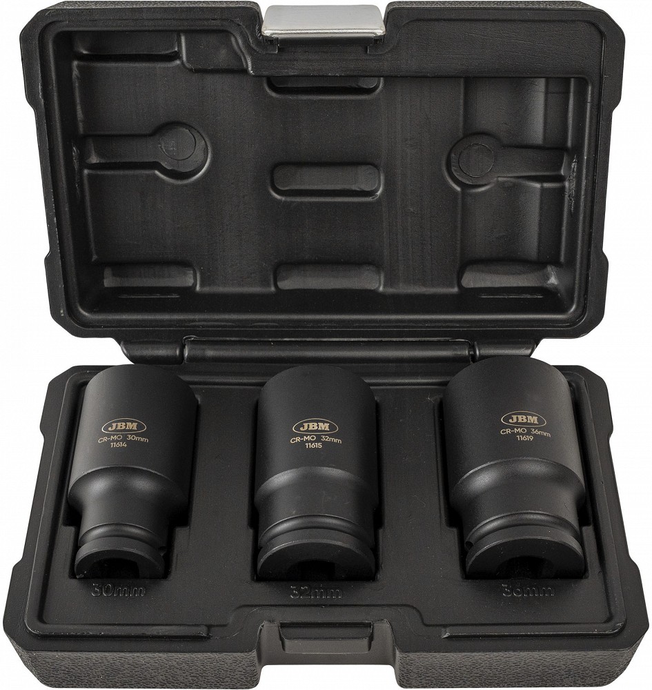 3-OS. 12-KANT (30-32-36MM) PIKKADE LÖÖKPAD. KOMPL. 1/2" (BMW JT.) JBM