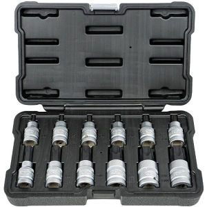 12-OS. 1/2" TORX PADRUNOTSIKUTE KOMPL. T20-T100. PIKK/LÜHIKE JBM*