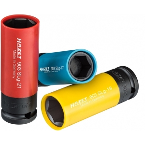 3-OS. ÕHUKESTE VALUVELJEPADRUNITE KOMPL. 1/2" 17/19/21MM (MADE IN GERMANY) HAZET