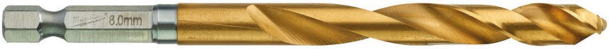 METALLIPUUR 8.0MM 1/4" LÖÖGIKINDEL SHOCKWAVE HSS-G TIN MILWAUKEE