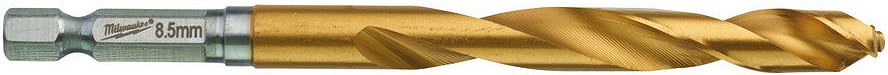 METALLIPUUR 8.5MM 1/4" LÖÖGIKINDEL SHOCKWAVE HSS-G TIN MILWAUKEE