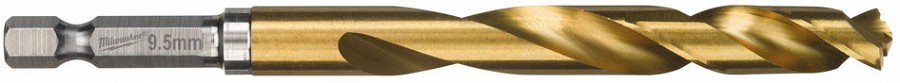 METALLIPUUR 9.5MM 1/4" LÖÖGIKINDEL SHOCKWAVE HSS-G TIN MILWAUKEE
