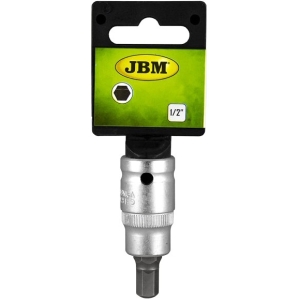 1/2" PADRUNOTSIK KUUSKANT LÜHIKE 14MM. SATIN CR-VAN. RIPUTIGA JBM