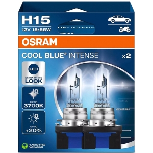 12V H15 PIRN 55/15W +100% 3700K COOL BLUE INTENSE 2TK OSRAM